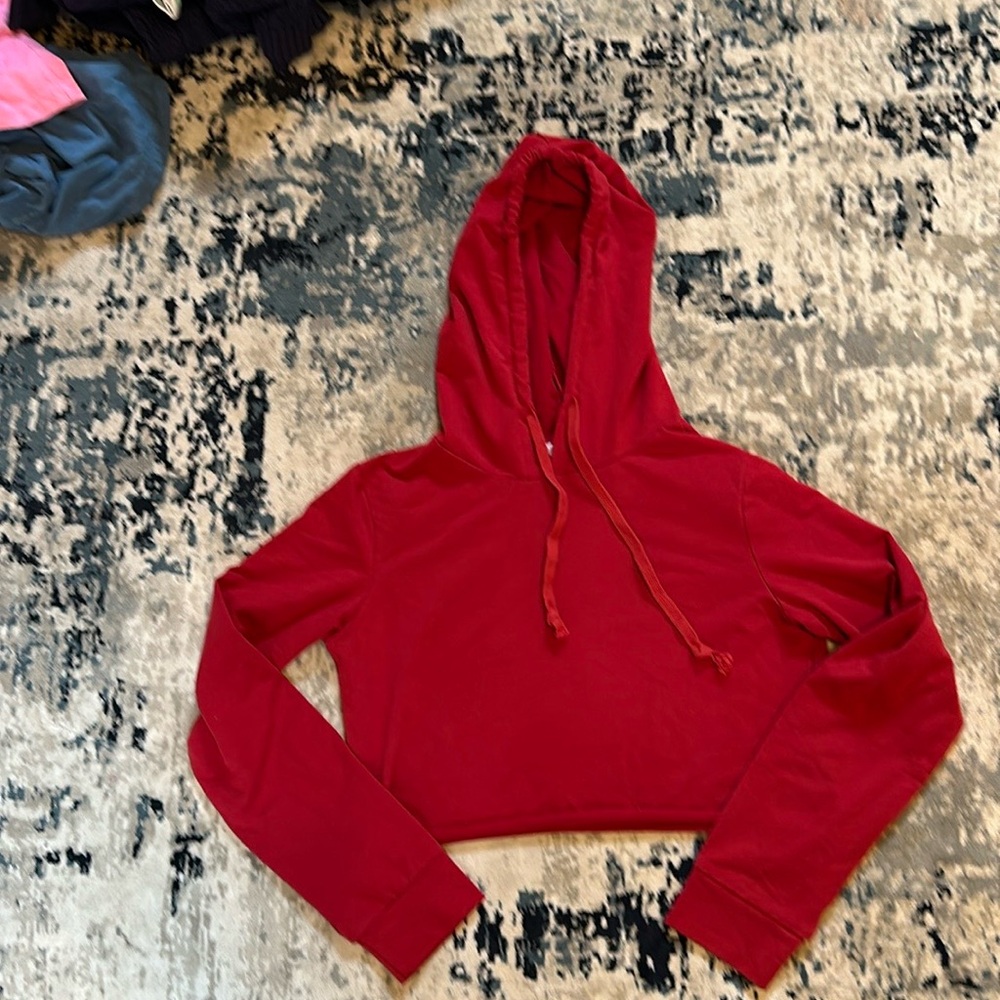 DIRASS Women's Long Sleeve Cropped Hoodie Casual Pullover Active Top Sweatshirt